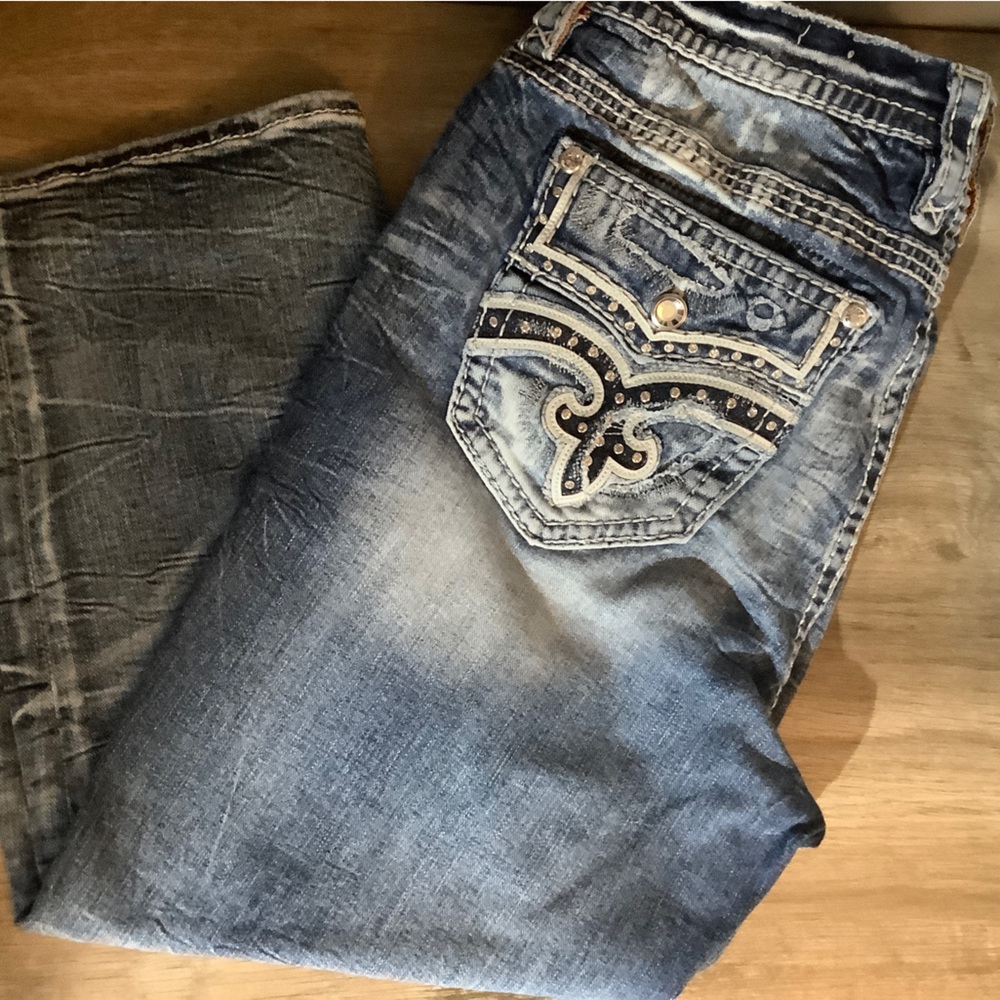 Rock Revival Arona Easy Crop Capri Size 34